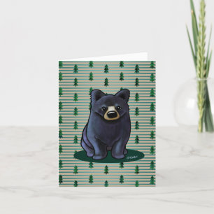 Tarjeta De Agradecimiento Oso negro de KiniArt