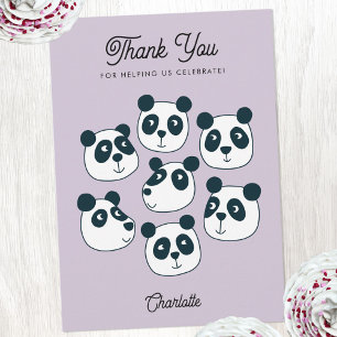 Tarjeta De Agradecimiento Oso Panda Gigante Lindo