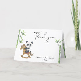 Tarjeta De Agradecimiento Oso panda gracias baby shower