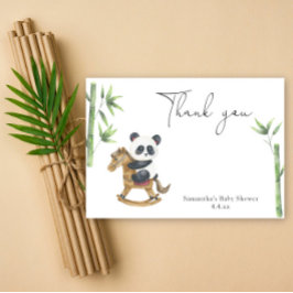 Tarjeta De Agradecimiento Oso panda gracias baby shower