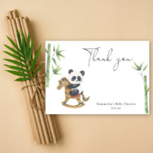 Oso Panda gracias bebé ducha