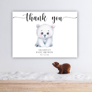 Tarjeta De Agradecimiento Oso polar - gracias
