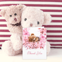 Oso Rosa Floral Dulce Bebé