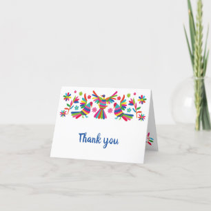 TARJETA DE AGRADECIMIENTO OTOMI MEXICANO COLORIDO