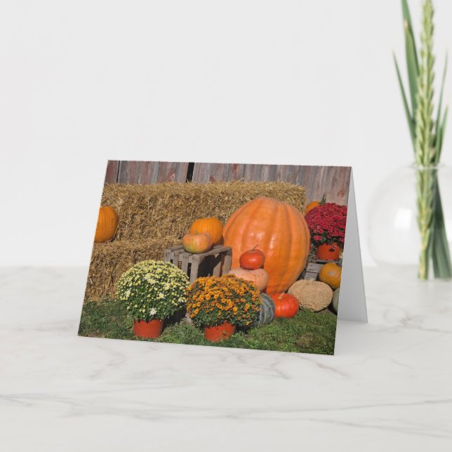 Tarjeta De Agradecimiento Otoño (Anverso)