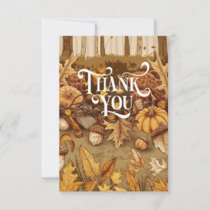 Tarjeta De Agradecimiento Otoño de Bonito encantador