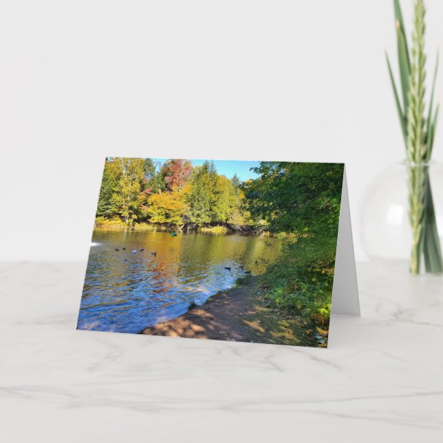 Tarjeta De Agradecimiento Otoño en Michigan (Anverso)