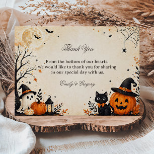 Tarjeta De Agradecimiento Otoño espeluznante lindo A