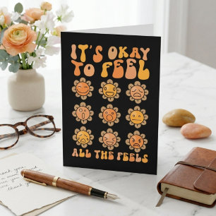 Tarjeta De Agradecimiento Otoño Está Bien Sentir Todos Los Sentimientos Salu