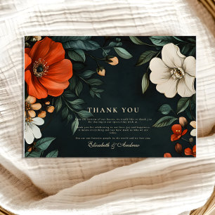Tarjeta De Agradecimiento Otoño Gótico Vintage 