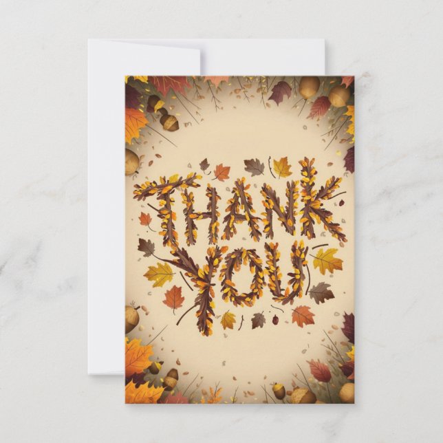 Tarjeta De Agradecimiento Otoño místico de sueño (Anverso)