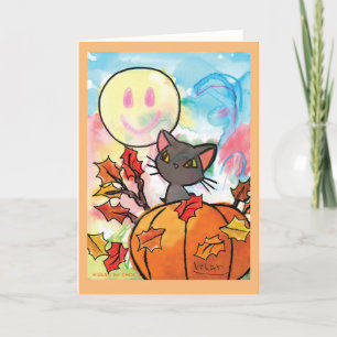 Tarjeta De Agradecimiento Otoño Purrrfecto - Arte Infantil para CHOC