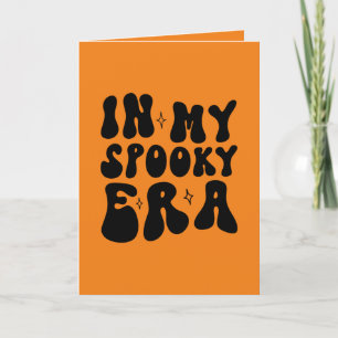 Tarjeta De Agradecimiento Otoño Vintage En Mi Era Espeluznante Retro Hallowe