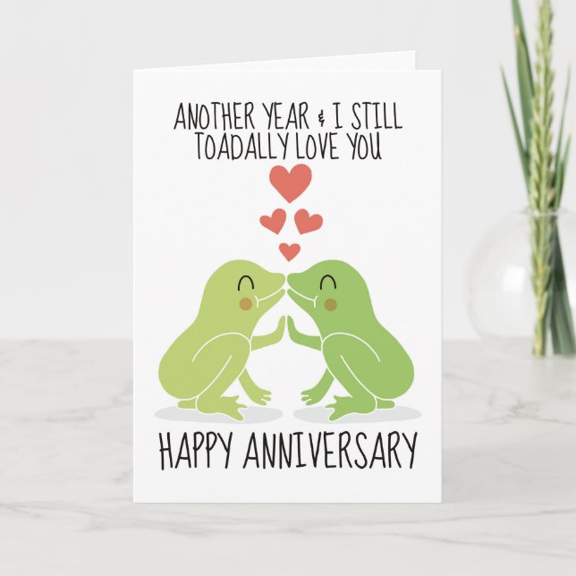 Tarjeta De Agradecimiento Otro año y todavía te amo el aniversario (Anverso)