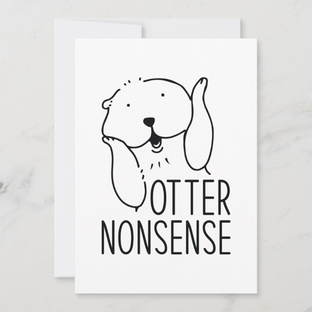 Tarjeta De Agradecimiento Otter Nonsense (Anverso)