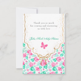 Tarjeta De Agradecimiento Our Lovely One Baby Shower