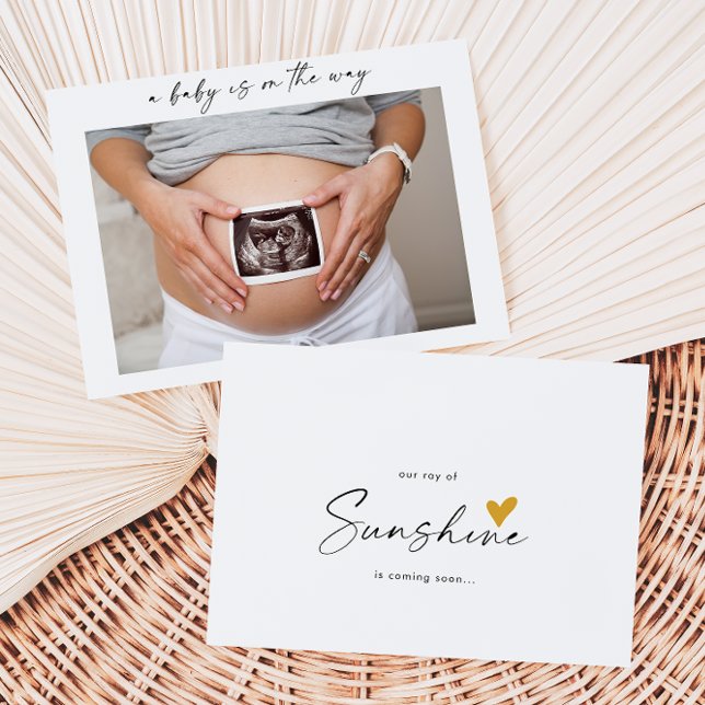 Tarjeta De Agradecimiento Our Ray of Sunshine Baby Announcement Card (Subido por el creador)