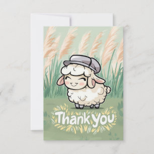 Tarjeta De Agradecimiento Ovejas de Deseos Afectuosos