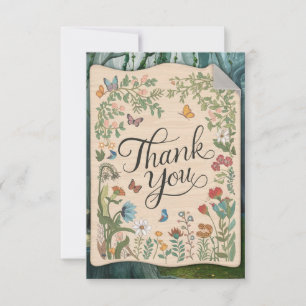 Tarjeta De Agradecimiento Ovely Boho desea Woodland