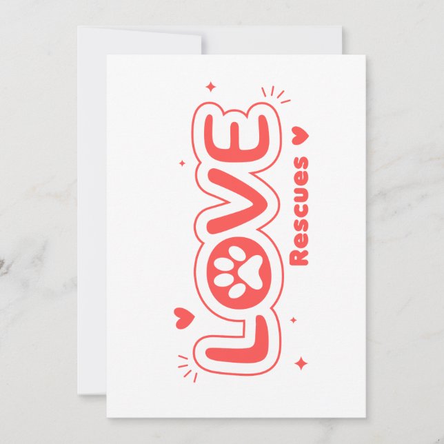 Tarjeta De Agradecimiento OWRAssit Love Rescues (Anverso)