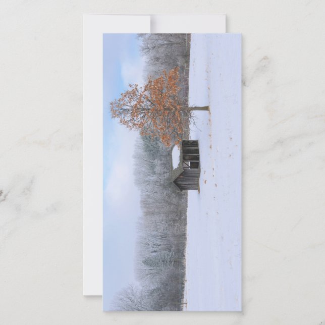 Tarjeta De Agradecimiento Paddock cubierto de nieve (Anverso)