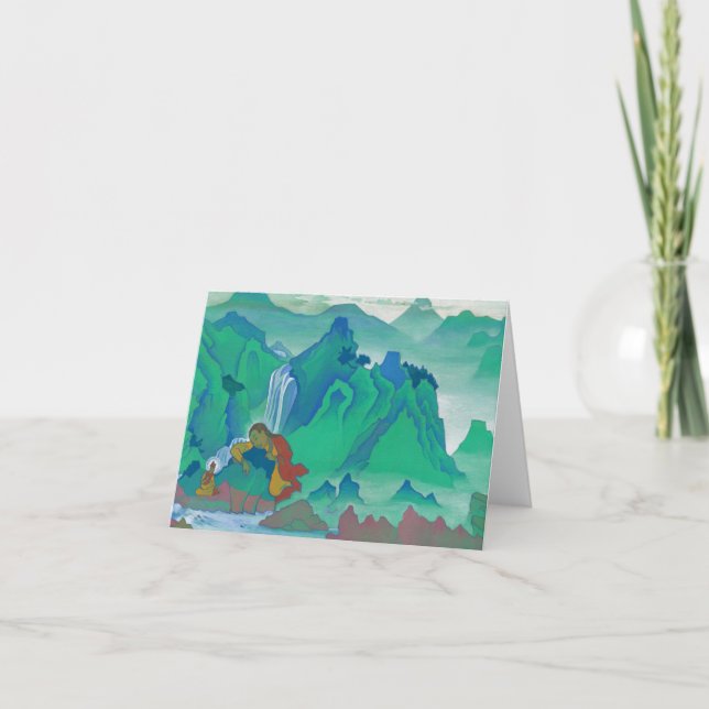 Tarjeta De Agradecimiento Padma Sambhava por Nicholas Roerich (Anverso)