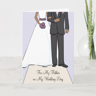 Tarjeta De Agradecimiento Padre de la Novia Afroamericano Gracias