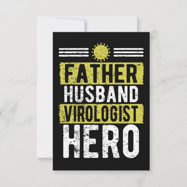 Tarjeta De Agradecimiento Padre esposo virología Día del Padre (Anverso)