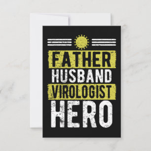 Tarjeta De Agradecimiento Padre esposo virología Día del Padre