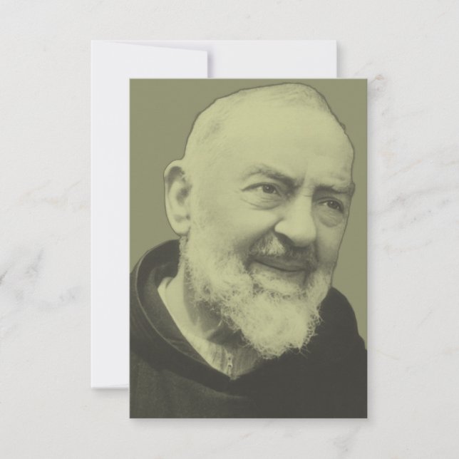 Tarjeta De Agradecimiento Padre Pío de Pietrelcina (Anverso)