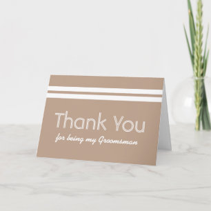 Tarjeta De Agradecimiento Padrino de boda Rayas Blancas GRACIAS A04