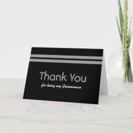 Tarjeta De Agradecimiento Padrinos de boda raya audaz GRACIAS