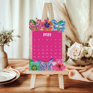 Tarjeta De Agradecimiento Página del calendario 2026 linda y colorida - mayo