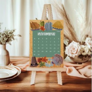 Tarjeta De Agradecimiento Página del calendario 2026 linda y colorida - novi
