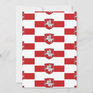 Tarjeta De Agradecimiento Pagonya Bandera de Bielorrusia Caballo Blanco Caba