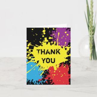 Tarjeta De Agradecimiento Paintball Splat le agradece cardar