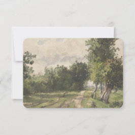 Tarjeta De Agradecimiento Paisaje acuarela del sendero - Troyón constante