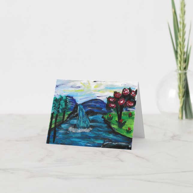 Tarjeta De Agradecimiento Paisaje de bonito (Anverso)