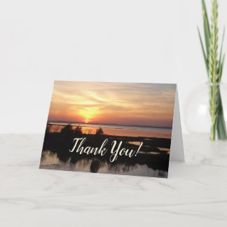Tarjeta De Agradecimiento Paisaje de Chincoteague Sunset II Virginia