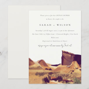 Tarjeta De Agradecimiento Paisaje de color de agua desierto Parejas Ducha In
