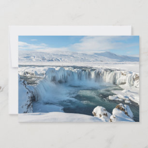 Tarjeta De Agradecimiento Paisaje de la cascada Godafoss
