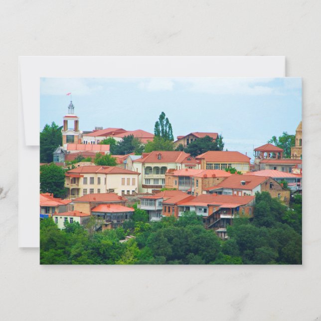 Tarjeta De Agradecimiento Paisaje de la ciudad de Georgia (Anverso)