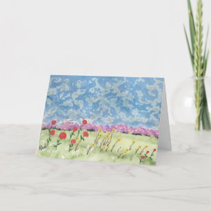 Tarjeta De Agradecimiento Paisaje de verano