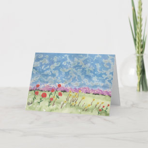 Tarjeta De Agradecimiento Paisaje de verano de alta montaña