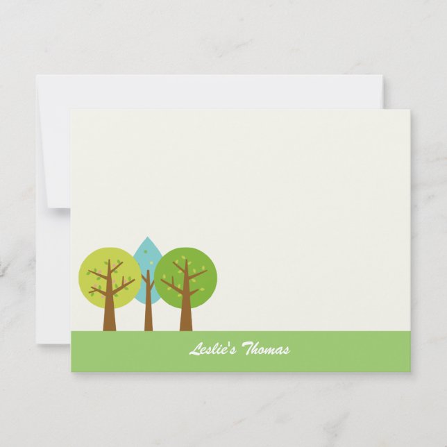 Tarjeta De Agradecimiento Paisaje De Verano Gracias Cartas (Anverso)