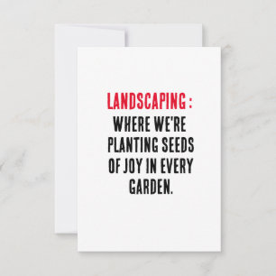 Tarjeta De Agradecimiento Paisaje Donde estamos plantando semillas de alegrí