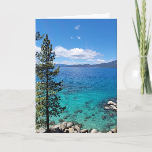 Tarjeta De Agradecimiento Paisaje en el lago Tahoe Blank (Anverso)