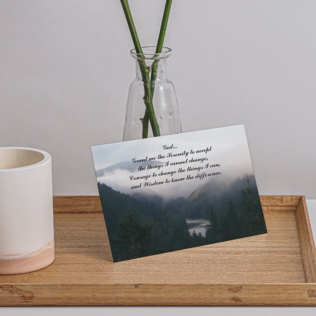 Tarjeta De Agradecimiento Paisaje en el valle del río Serenity Prayer Blank (Subido por el creador)