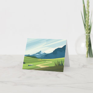 Tarjeta De Agradecimiento Paisaje montañoso
