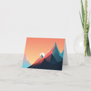 Tarjeta De Agradecimiento Paisaje montañoso colorido